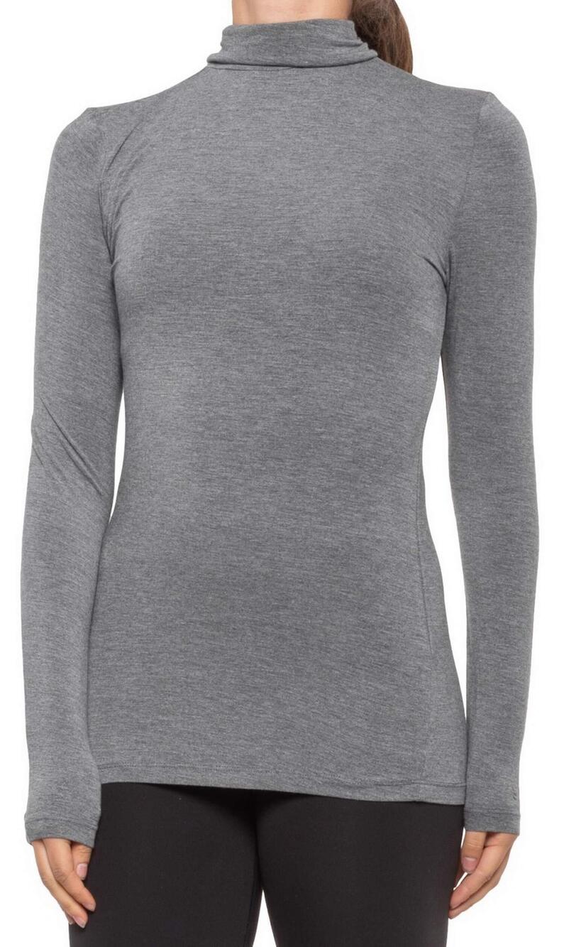 Cuddl Duds Women's Gray Softwear Stretch Long Sleeve Turtleneck XS NWT